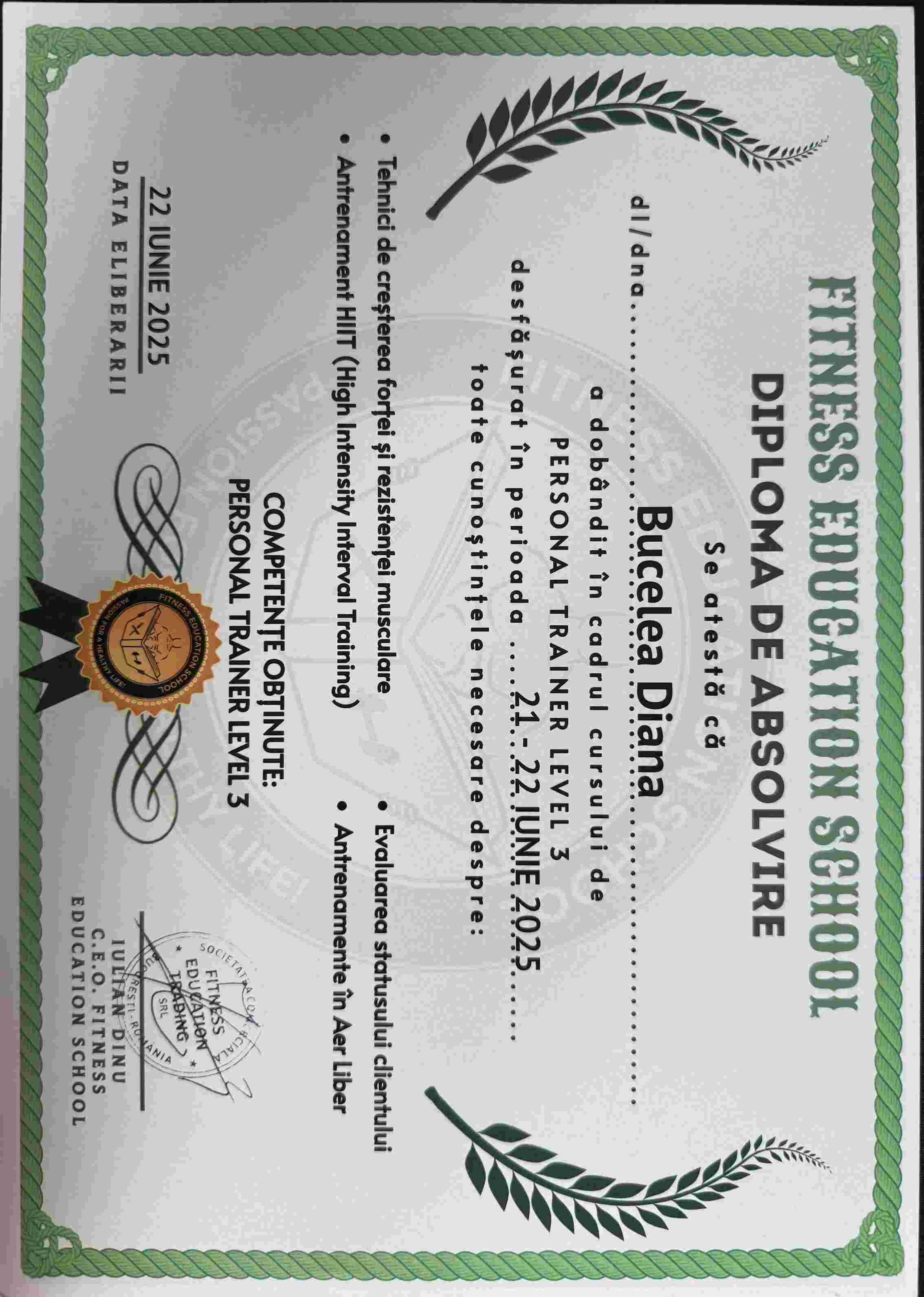 Diplomă de Calificare Profesională